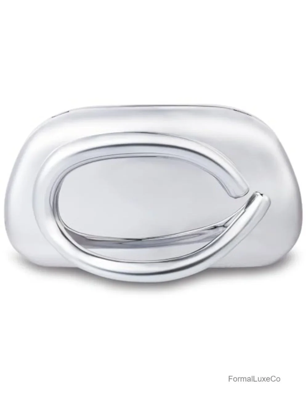 Mirror Acrylic Evening Clutch with Chain Strap and Magnetic Closure